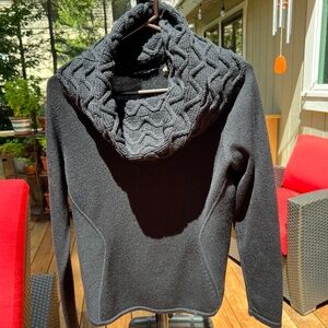 Elie Tahari black cowl neck knitted women's sweater.